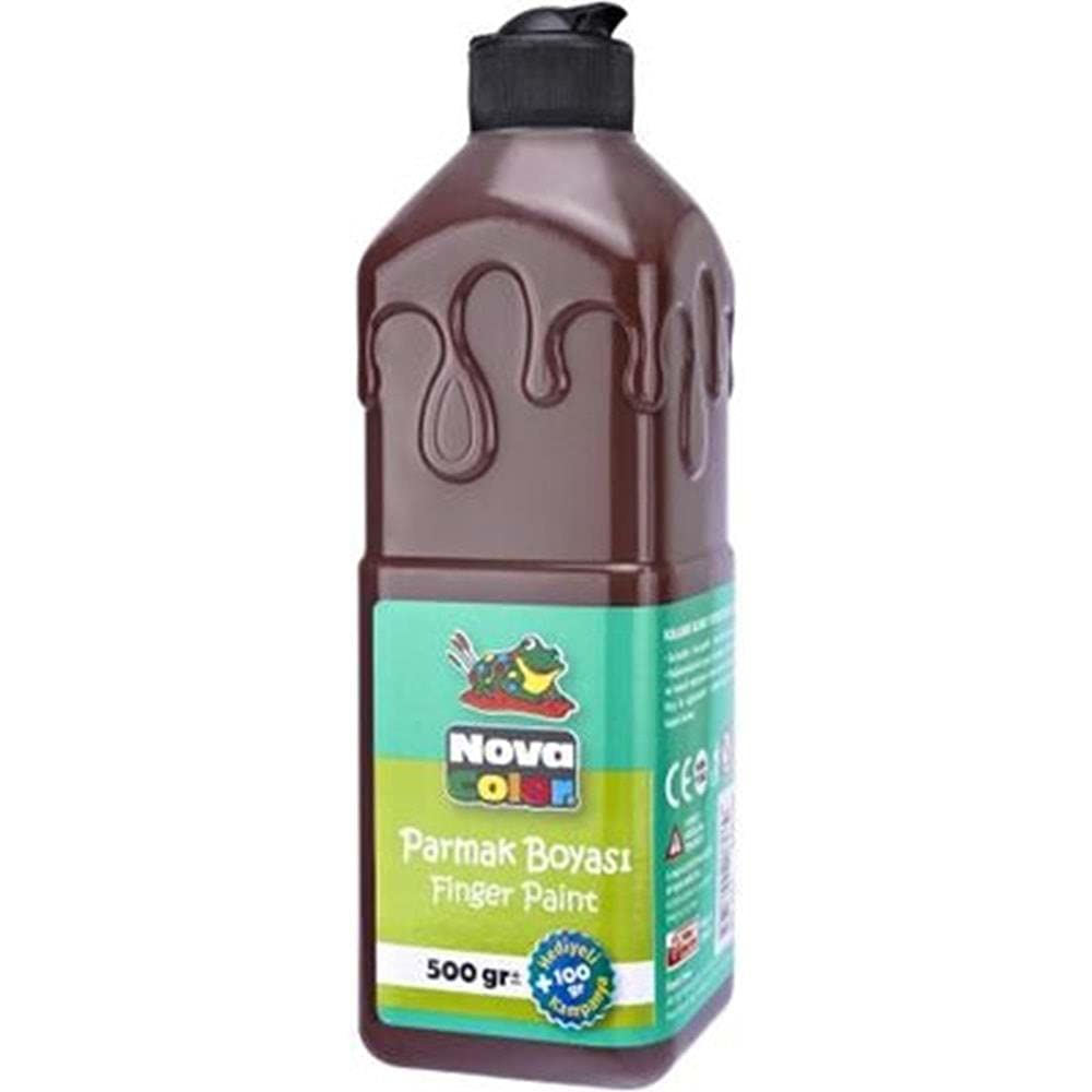 Nova Color Pintura para dedos 500 gr café Nc-376