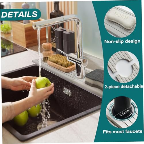 Tapis de robinet de cuisine absorbant rapide en roche de diatomite 60cm - 6