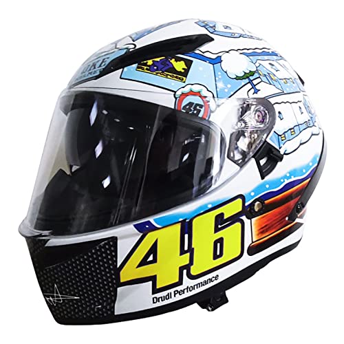 Casque intégral rétro moto unisexe avec double visière contre le vent et le soleil