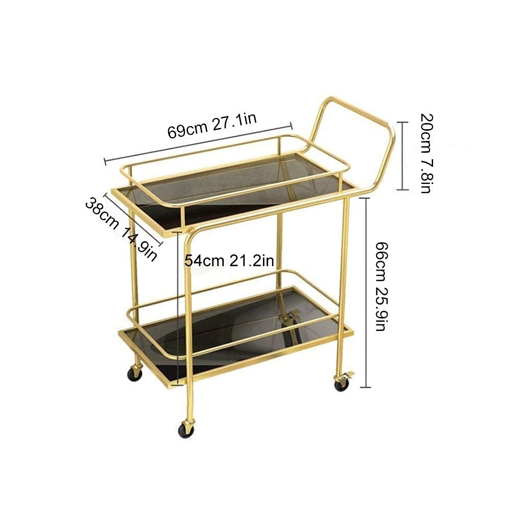Carro de Cocina rodante para almacenar Vino con Carrito de Servicio y volquete para Barra.