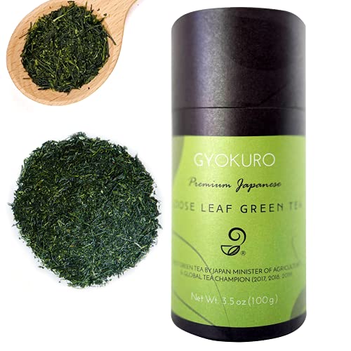 Gyokuro Green Tea â€“ Japanese Green Tea Loose Leaf â€“ Yabukita High Caffeine Loose Leaf Tea â€“ Antioxidant-Rich Green Tea Loose Leaf â€“ Vegan and All-Natural Loose Leaf Japanese Green Tea â€“ 3.5oz