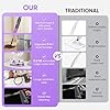 Seyola Steam Mop Cleaner for Hardwood Floor Cleaning, Hands-free Steamer Cleaner Handheld with 9-in-1 Multi-purpose Attachments for Bathroom, Windows, Sofas, Clothes, Tiles Grout (Purple-Grey)