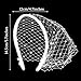 Fumwase Veil Fascinator Headband for Women Mesh Veil Tea Party Fascinator Hats with Rhinestone for Wedding Bridal 1920s Tea Party
