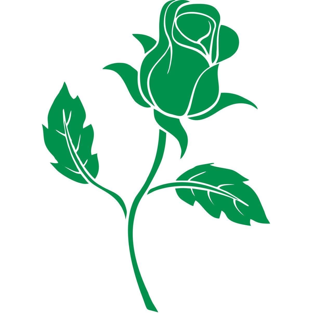 Aufkleber » Rose, 160x117,1cm, Hellgrün • Wandtattoo/Wandaufkleber/Wandsticker/Wanddeko/Vinyl