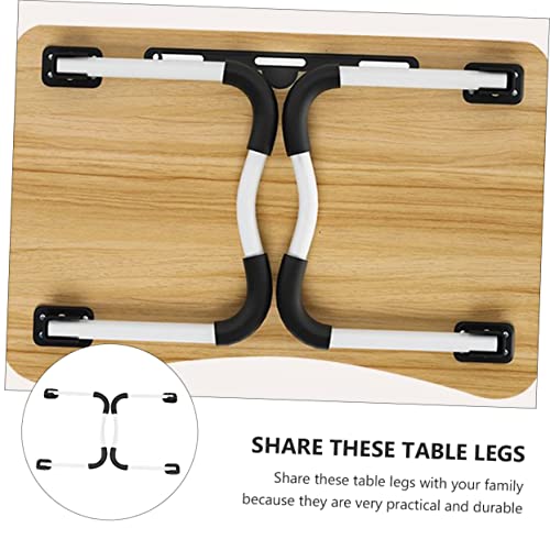 POPETPOP 2Pcs Folding Bed Table Legs Sturdy Computer Desk Stands Slip Base for Sofa School Desks Heavy Duty Table Replacement Legs Versatile Use for Various Tables - Thumbnail 7