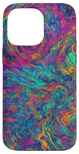 Trippy Psychedelic Neon Explosion:抽象的なデザイン スマホケース iPhone 14 Pro Max 用