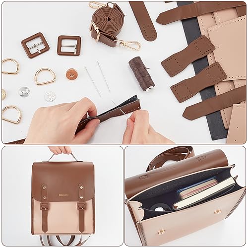 WADORN DIY Leather Backpack Satchel Making Kit - Image 3