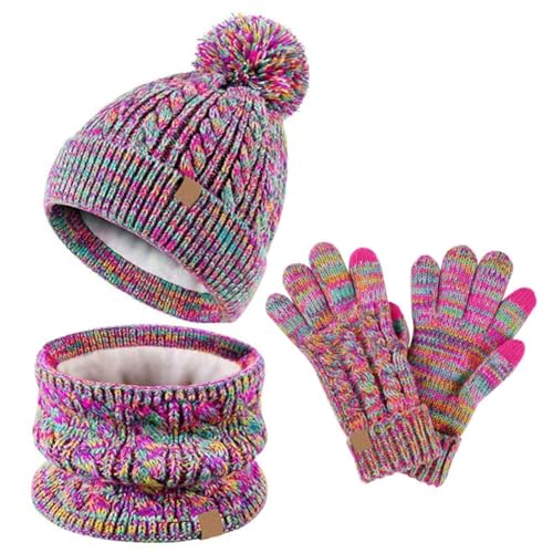 Bonnet écharpe et gants enfant hiver Lifup pour garçons et filles de 5 à 12 ans