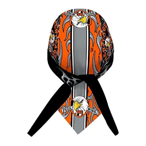 Heritage Feel the Wind Eagle Doo Rag Headwrap Skull Cap Sweatband Cover
