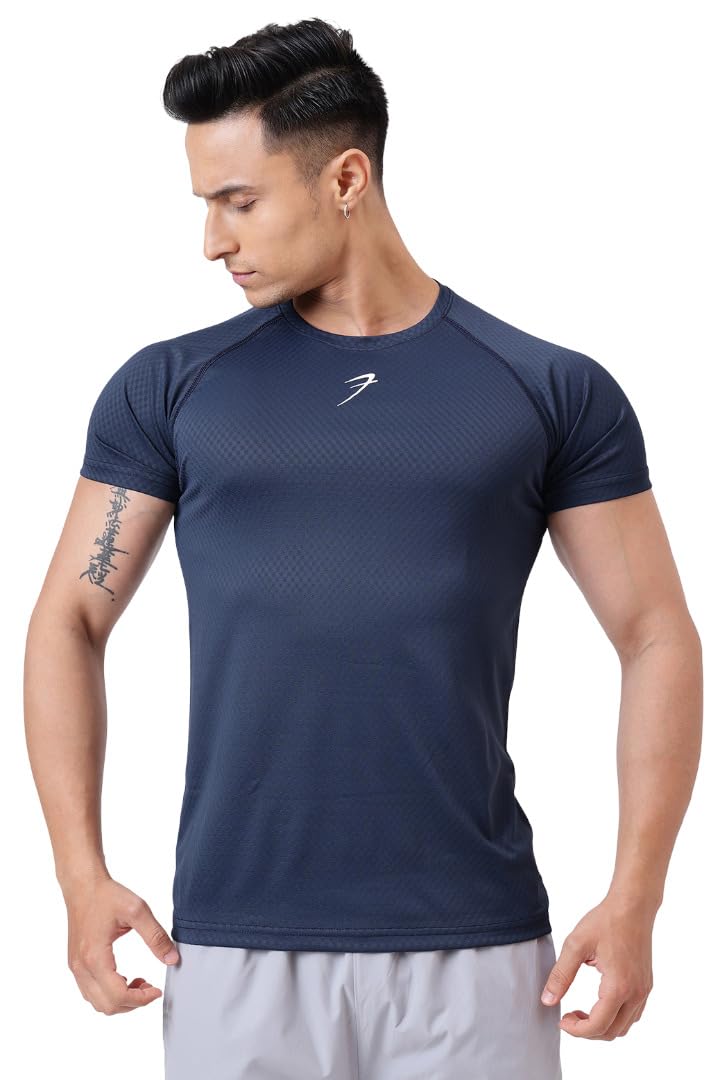 FUAARK Grain Men's Slim Fit Heavyweight Stretchable Raglan Sleeves Gym & Workout Tshirt-image-46