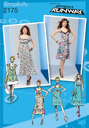 Simplicity Sewing Pattern 2175: Misses' and Miss Petite Dresses Project Runway Collection, Size P5 (12-14-16-18-20)