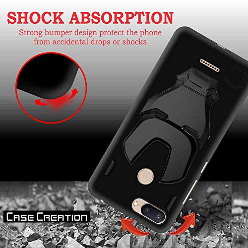Image of COVERLY Official 3D Touch Feel Trending Marvel Avengers Logo Mask Soft Rugged Grip Iron Man Super Power Cartoon Movie Engraved Silicone Matte Back Cover for Xiaomi Redmi 6 - Black