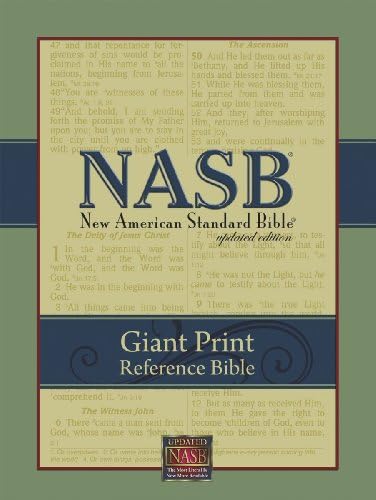 NASB Giant-Print Reference Bible: Indexed (Burgundy Imitation Leather)