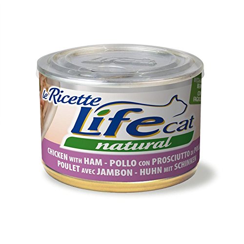 Life Cat 102391 Dose Die Rezepte mit Huhn, Schinken und Bohne, grün, 150 g