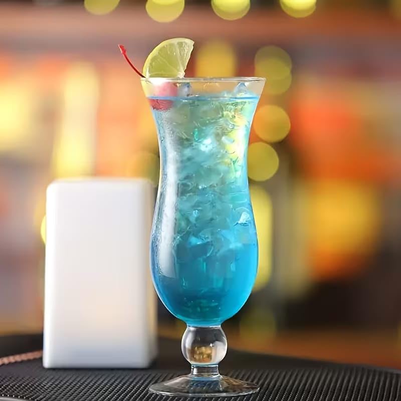 Image of PrimeWorld Premium Hurricane Cocktail Glasses Set of 2 - 430ml | Crystal Clear Party Drinkware for Cocktails, Pina Colada & Mocktails