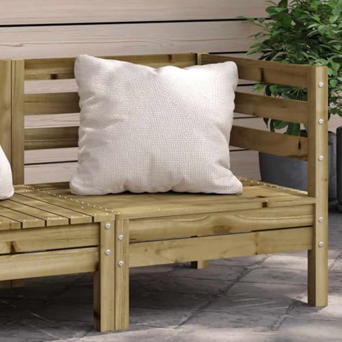 Canapé d'angle de jardin avec dossier ergonomique en bois imprégné résistant