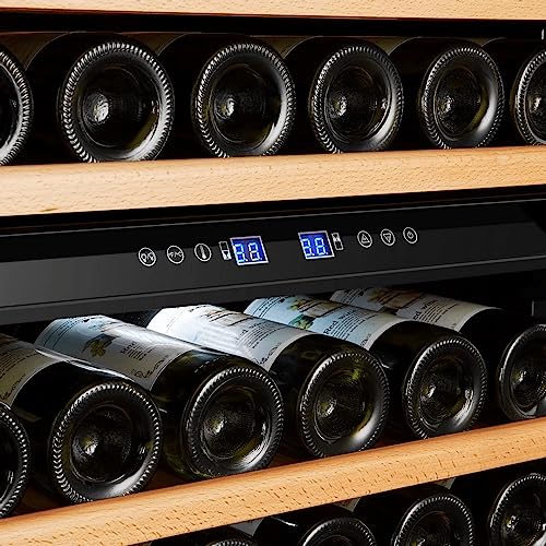 Adega Climatizada 145 Garrafas Krauer Triple Zone Compressor Portas de Vidro Duplo E Inox Iluminação