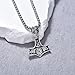 KoyeKei Thors Hammer Necklace for Men Women 925 Sterling Silver Viking Mjolnir Wolf Pendant Norse Pagan Jewelry Halloween Christmas Gifts for Husband