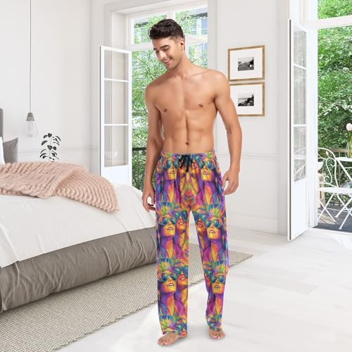 GuoChe Christmas Pajamas Pants For Men Christmas Pj Pants with pockets for Adult Casual Small 6