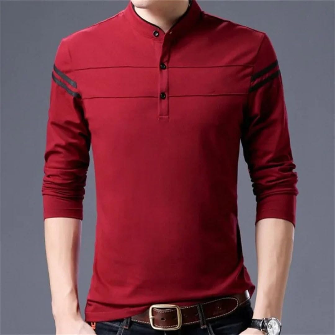 Camiseta polo de manga larga para hombre, lisa, unicolor, Harajuku, ropa de calle