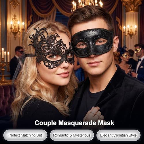 Image of Exlinonline Lace Masquerade Mask Elastic,Fit for Adult,Soft Gentle Material,Specially For Costume,Thememed Party