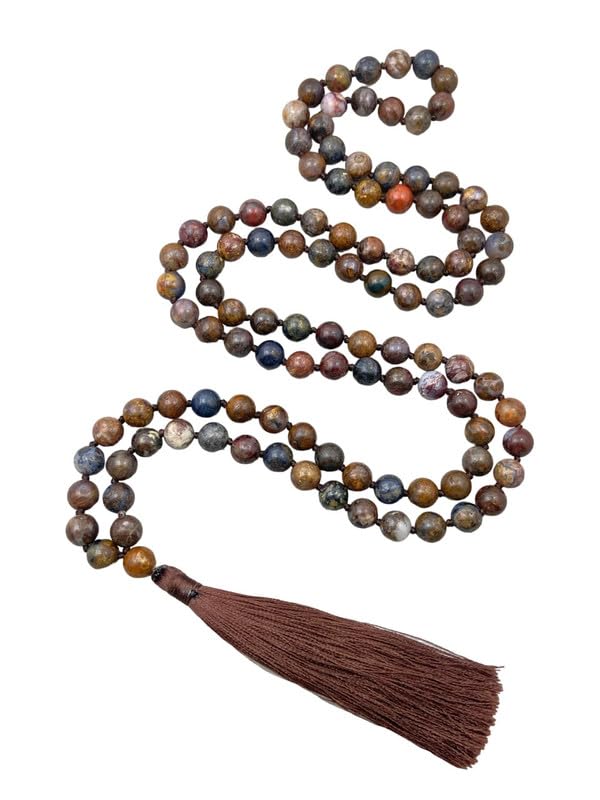 Mala Japa Mala Pietersite : Collier 108 perles pour apaiser le stress par le yoga