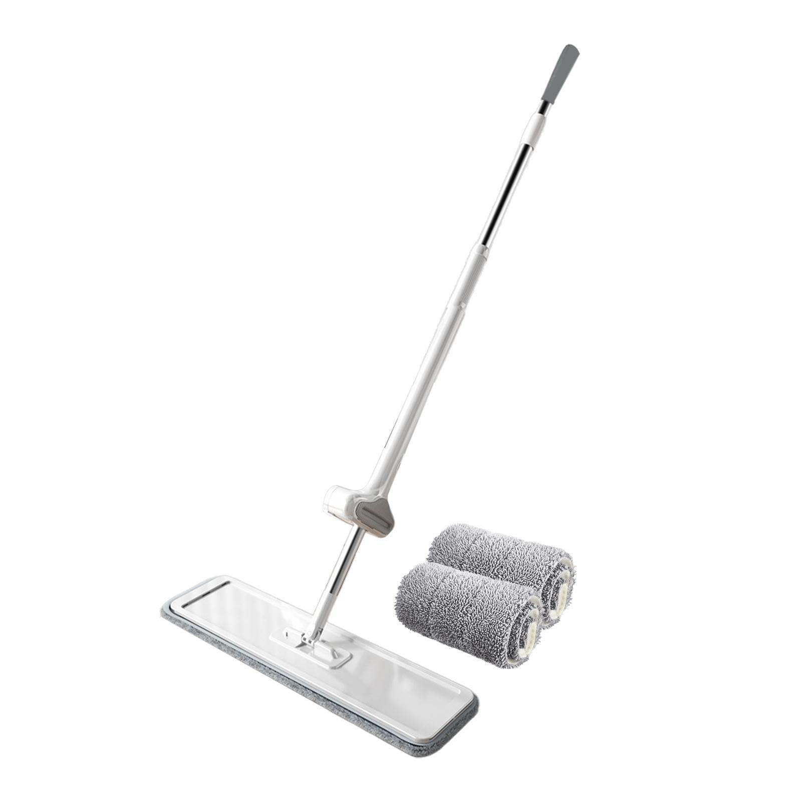 Mops For Cleaning Floors Microfiber Floor Mops Kitchen Mop With Reusable Washable Mop Pads Dust Wet Dry Mop Microfiber Flat Mop With Wringer And Stainless Steel Handle For Floor Hardwood Laminate