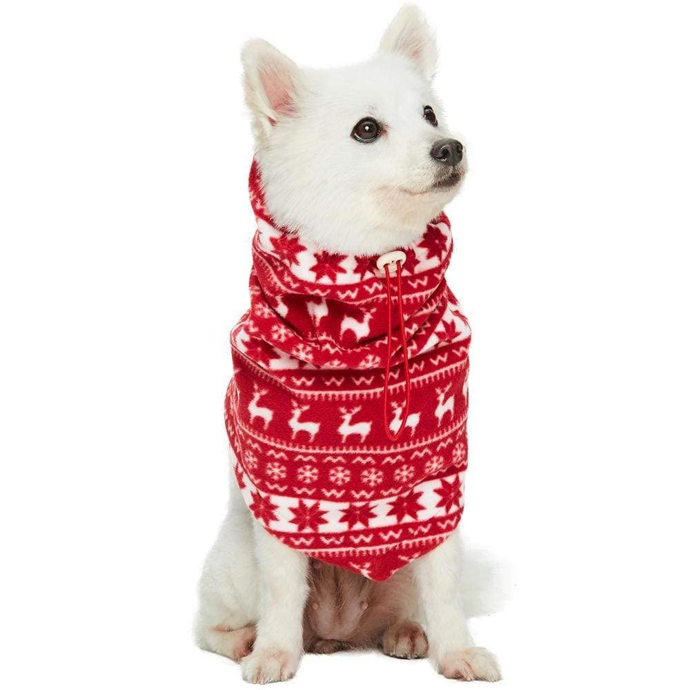 Snowflake Fleece Dog Snood Neck Scarf 