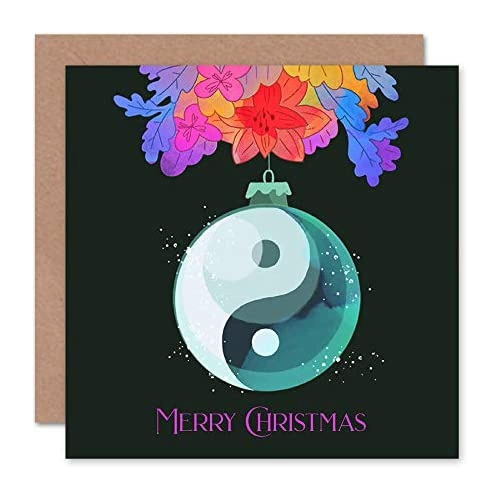 Wee Blue Coo Yin Yang Yin And Yang Christmas Card