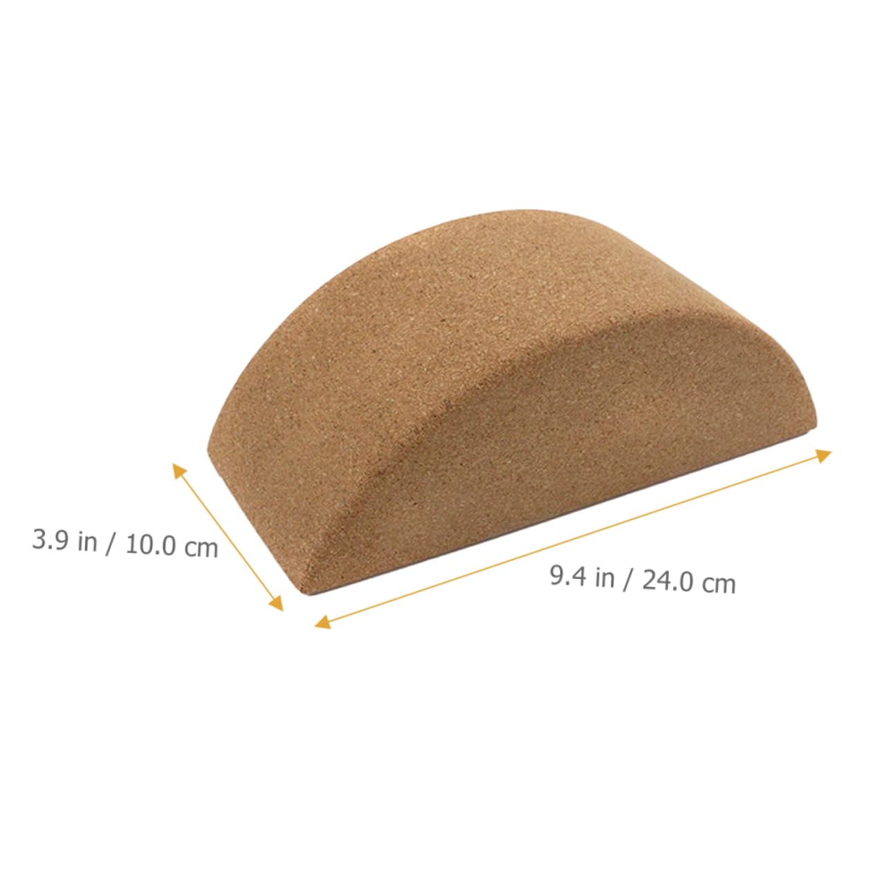 Rutschfester Yogablock aus Kork, Kompakter Trainingsziegel in Khaki