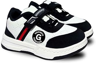 GIGAHERTZ Kids Sports Shoes for Boys & Girls | Lightweight Comfortable Sneakers with Hook & Loop Strap | Breathable Casual Running Shoes for Children