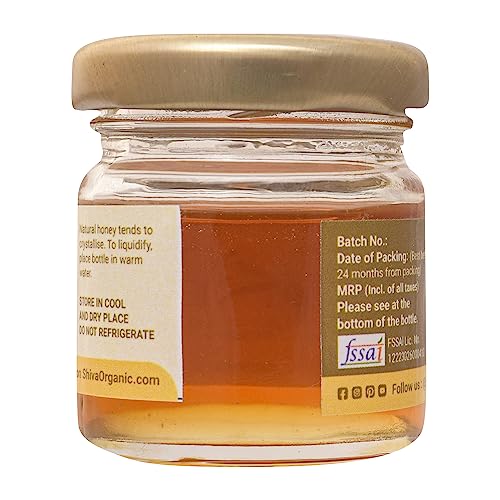 Image of Shiva Organic Raw Organic Certified Honey 50g | 100% Pure NMR Tested | Raw and Unprocessed
