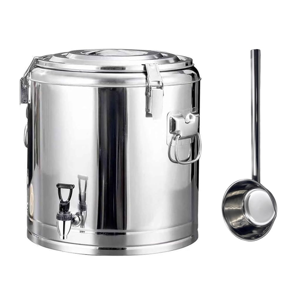 Scumlovy Insulated Beverage Dispenser for Hot and Cold Drinks, 30L Capacity, Ideal Milk Tea Soup Transport