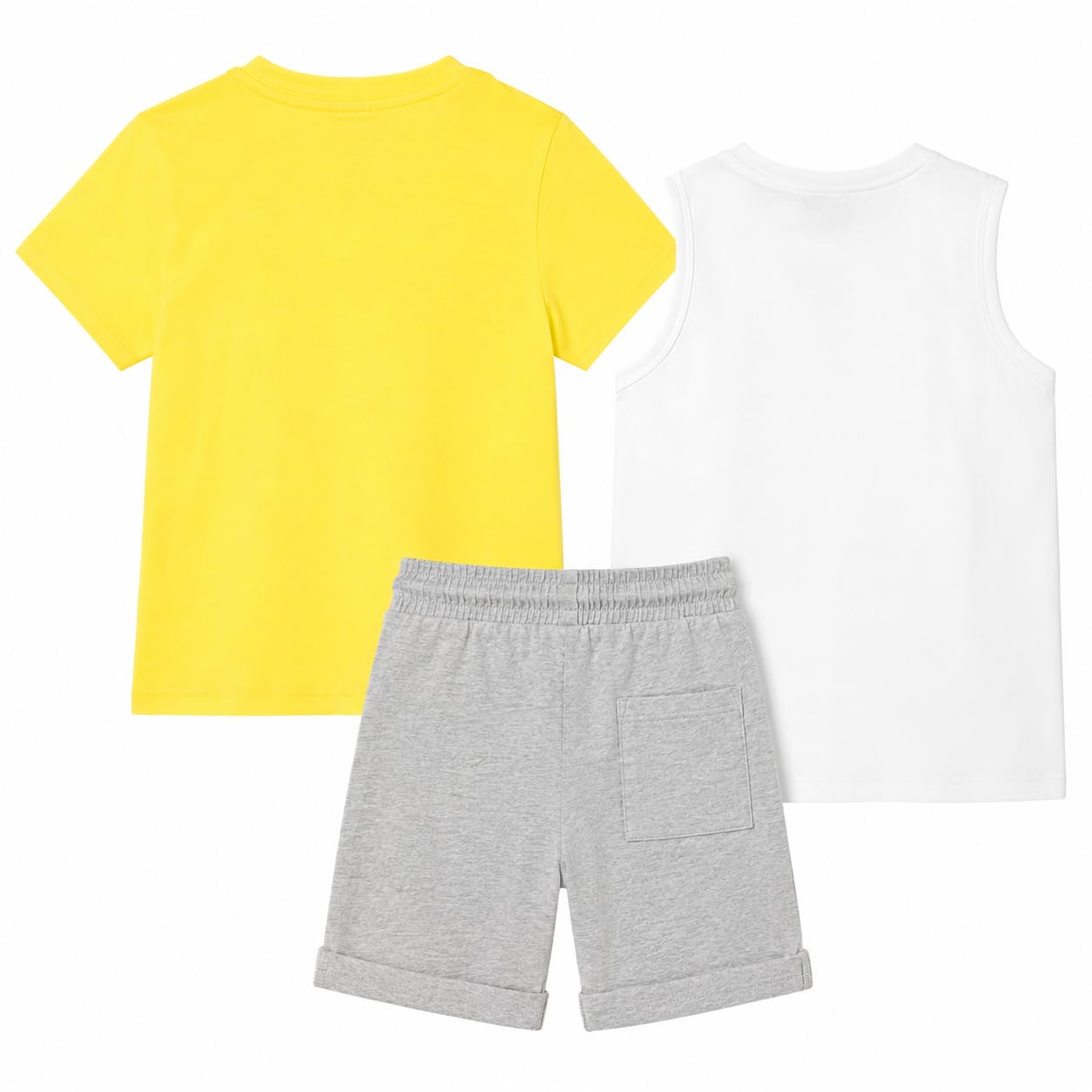 Generico Completo Neonato 3 Pezzi Estivo Cotone con Shorts 6-24 Mesi
