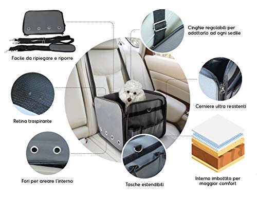 Seggiolino Auto Ripiegabile, Cinghie Regolabili e