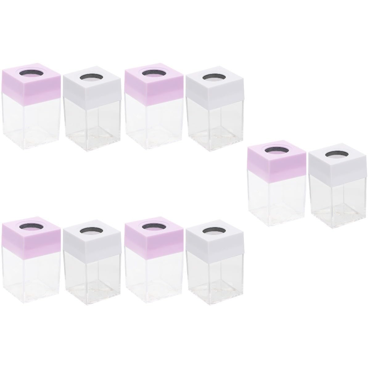 Abaodam 10 Stk Pin-eimer Ordnerhalter Für Schreibtisch Klarer Clip Schreibtisch-container Papierklammerhalter Clip-behälter Magnet Büro Lagerregal