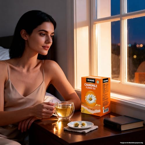 Image of TE-A-ME - Chamomile Tea - 100g (100+ Cups) | Helps in SLEEP & RELAXATION | Herbal - Caffeine Free | Flower Based - Non-Bitter | Chamomile Tea for Sleep | 50g - Pack of 3