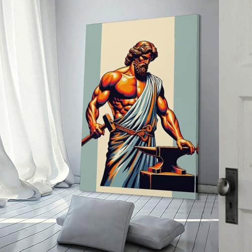 Poster Wpap Pop Art Hephaestus décoration murale tableau salon toile 50x75cm