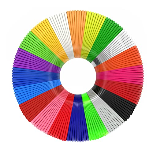 Filamento de caneta 3D Beqreuu de 1,75 m, 20 cores, cada cor de 6,3 m, caneta 3D/impressora 3D Filam