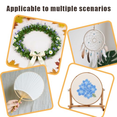 10 Stück Holzringe zum Basteln, 7.3cm Bambus Floral Hoop, Traumfänger Ringe Bambus, Holzringe Makramee Ringe, Bastelringe Holz für DIY Traumfänger, Hochzeitskranz Dekor, Handwerk