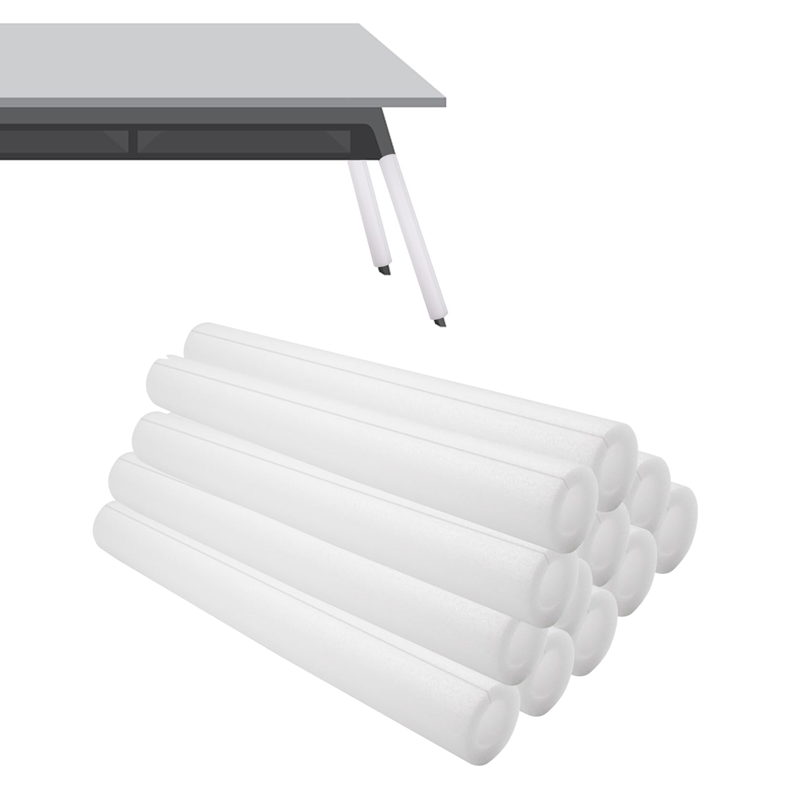 Tube en mousse amortisseur de choc blanc pour la protection des coins de meubles