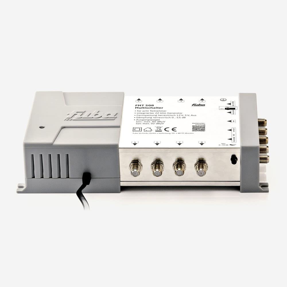 Fuba 8-Teilnehmer Digital Umrüstset DEK 407 Quattro-LNB FMT 508 HDTV Multischalter