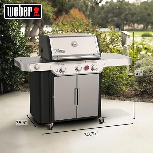 Weber Genesis S-335 Natural Gas Grill, Stainless Steel