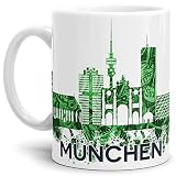 Tassendruck München-Tasse Skyline - Kaffeetasse/Mug/Cup - Qualität Made in Germany