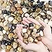 OUPENG Pebbles Polished Gravel, Natural Polished Mixed Color Stones, Small Decorative River Rock Stones 2 Pounds (32-Oz) ...