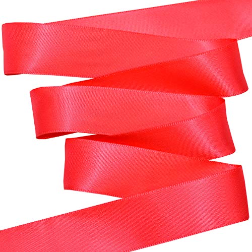 Image of Morex Ribbon 08822 /50-198 Double Face Satin Ribbon, 7 /8 inch x 50 Yd, La Rosa