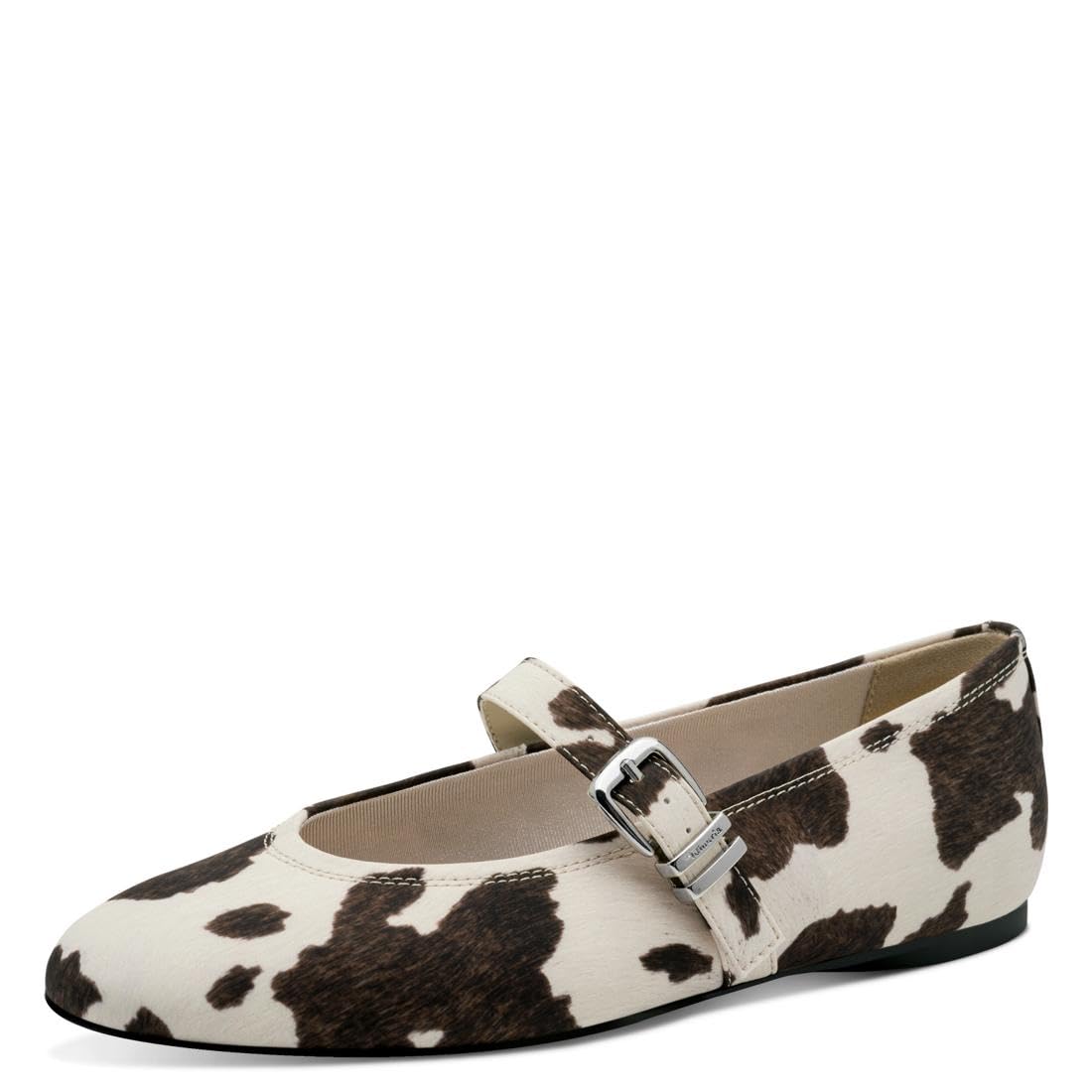 Tamaris Women's ballerina with strap flat white 4 UK