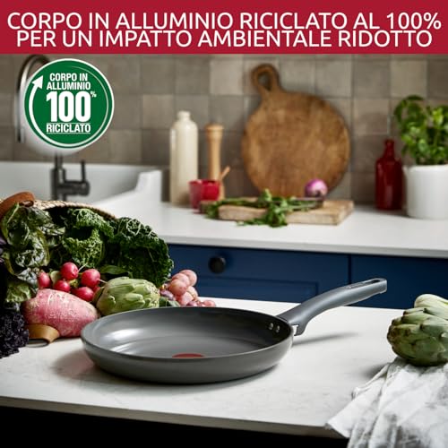 Lagostina Risorsa, Non-Stick Frying Pan Set, 3 Frying Pans 20, 24 and 28 cm with Ceramic Coating, Non-Stick Frying Pans Compatible with Gas and Induction, Thermosignal Technology and Fat Free Cooking