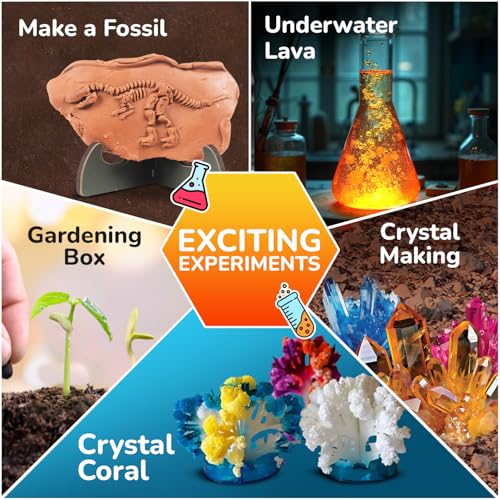 Image of Smartivity Mega Crystal Earth Science Kit | Explore Earth, Crystal, and Fossilization Concepts | Birthday Gift for Boys & Girls I STEM Educational DIY Science Toys for Kids Ages 8,9,10,11,12,13,14