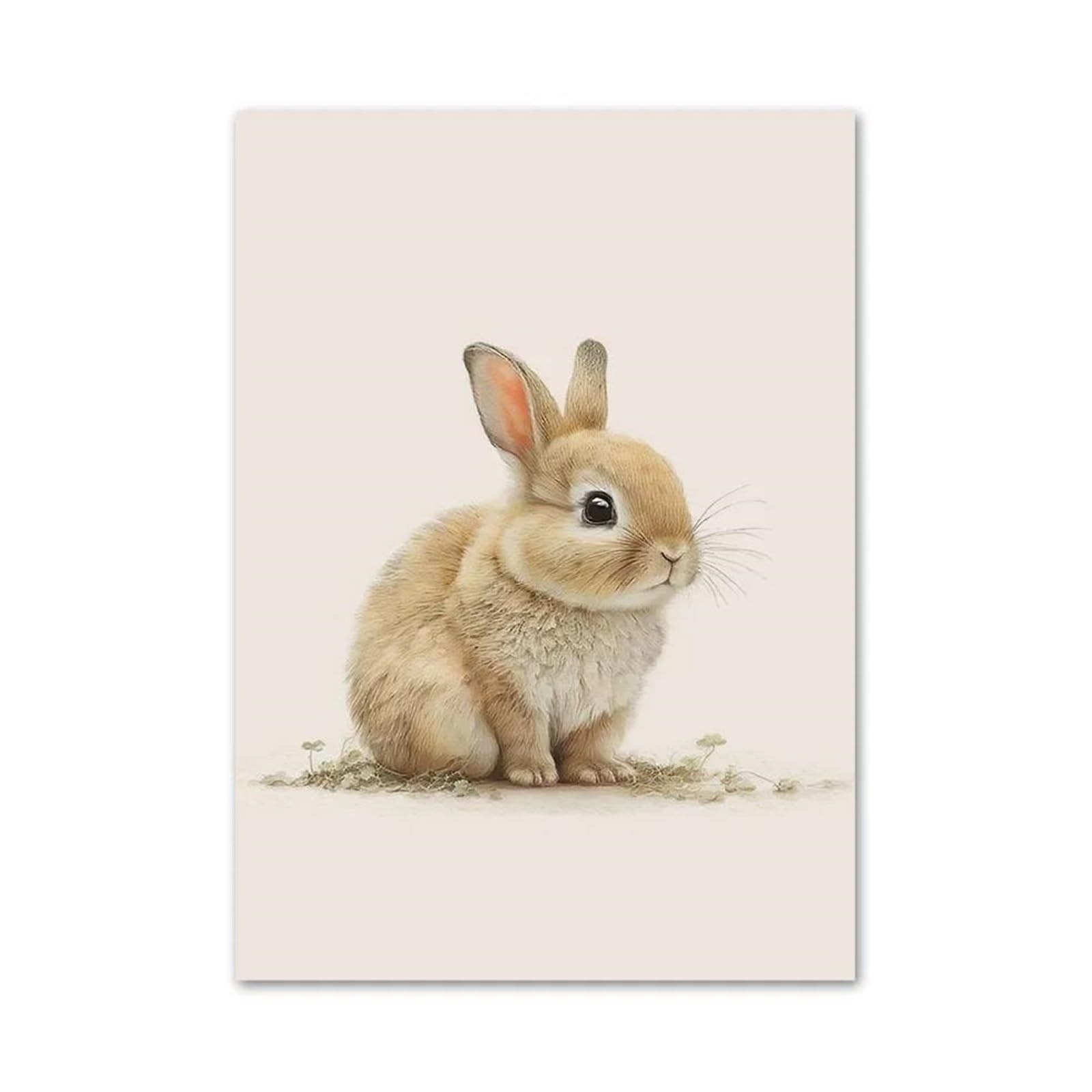 Tableau déco nature lapin et canard, cadeau idéal de naissance